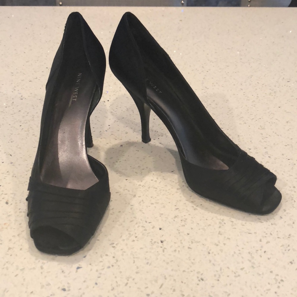 Ninewest Satin open toe pump